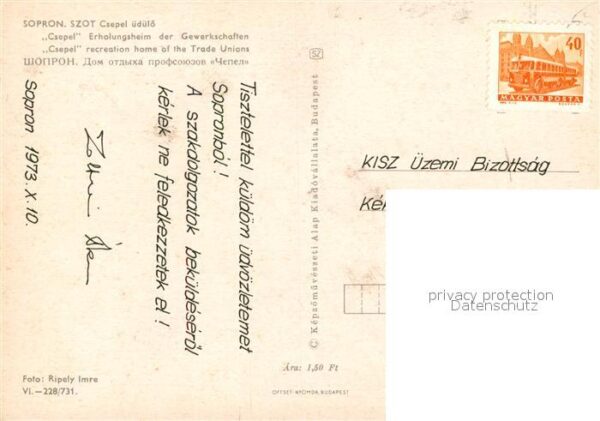 Sopron Oedenburg Csepel Erholungsheim Gewerkschaften – Bild 2