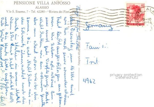 ALASSIO Savona Liguria IT Pensione Villa Anfosso – Bild 2