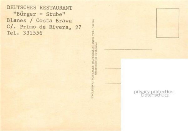 Blanes Deutsches Restaurant Bürger Stube – Bild 2