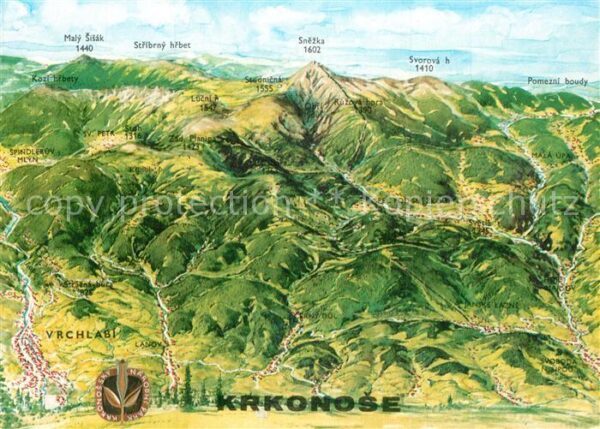 Krkonose Panoramakarte