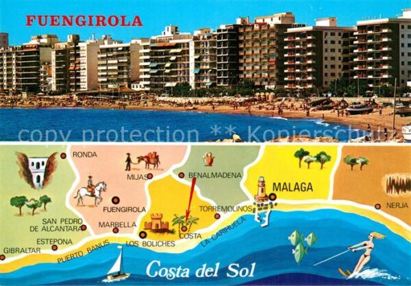 Fuengirola Panoramakarte Hotelanlagen Strand Paseo