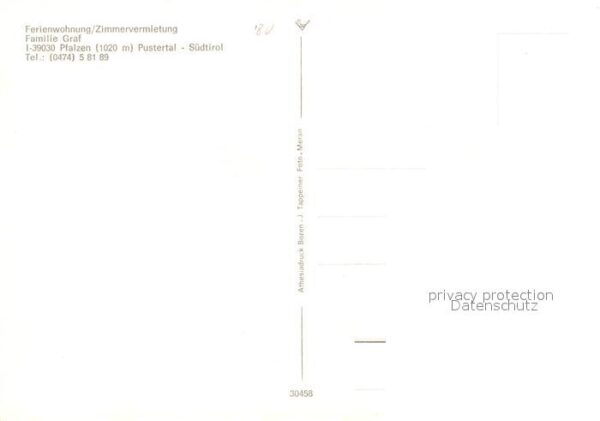 Pfalzen Bruneck Ferienwohnung Zimmervermietung Graf – Bild 2