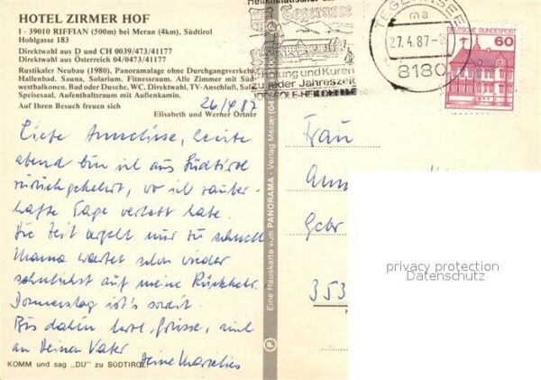 Riffian Meran Hotel Zirmer Hof – Bild 2