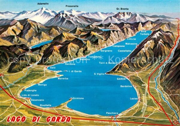 Lago di Garda Panoramakarte