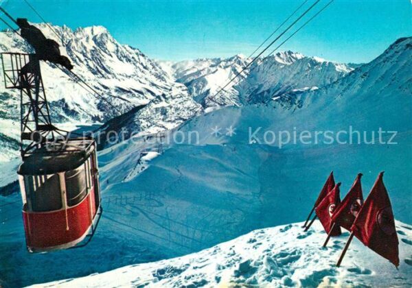 Courmayeur Seilbahn Winter