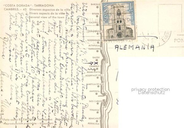 Cambrils Strand Straßenkarte – Bild 2