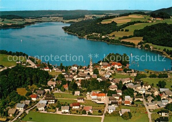 Mattsee Salzburg Fliegeraufnahme Niedertrumer See
