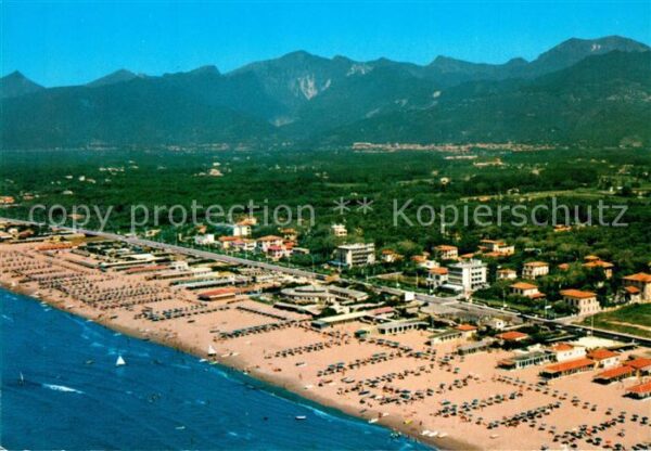 Marina di Pietrasanta Fliegeraufnahme Strand Panorama