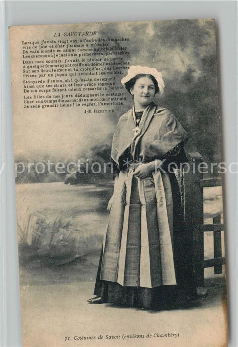 Trachten Frankreich Costumes de Savoie environs de Chambéry