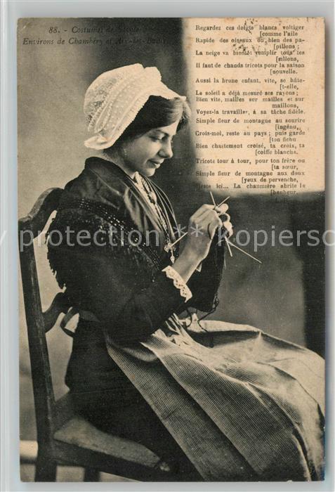 Trachten Frankreich Costumes de Savoie environs de Chambéry