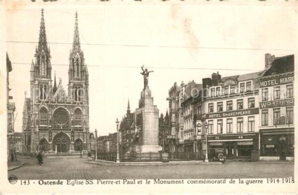 Ostende Oostende Eglise Saint Pierre et Paul Monument au