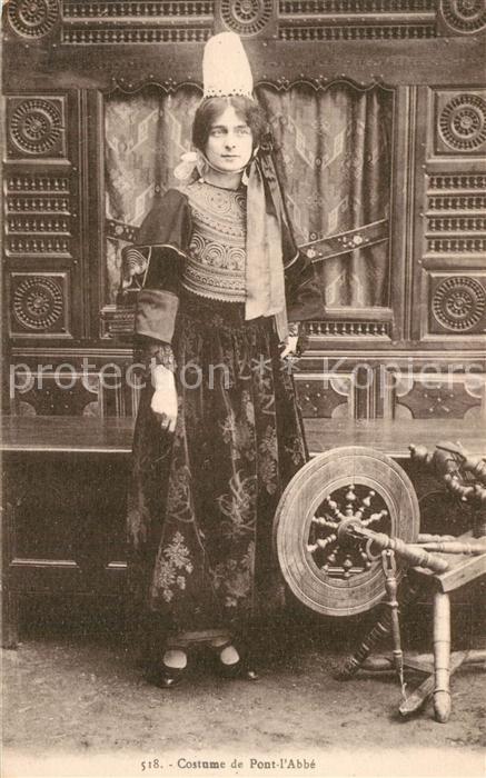 Trachten Frankreich Costume de Pont l'Abbé