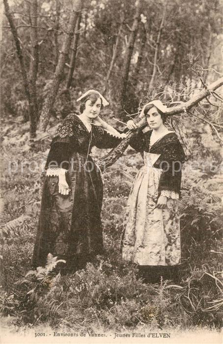 Trachten Frankreich Costumes Jeunes Filles d_Elven