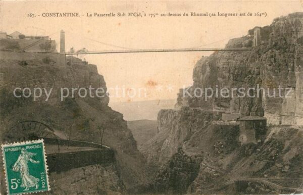 Constantine Algerien La Passerelle Sidi M Cid au dessus du R