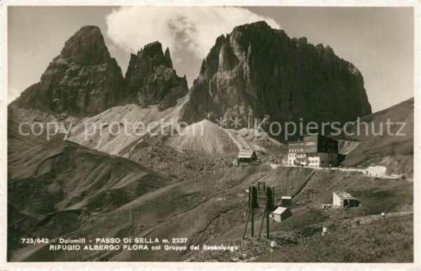Dolomiti Passo di Sella Rifugio Albergo Flora co