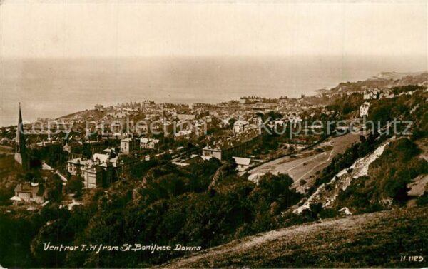 Ventnor Isle of Wight from St Boniface Downs