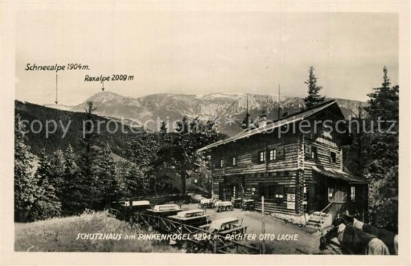 Semmering Niederoesterreich Schutzhaus am Pinkenkogel mit Schneealp