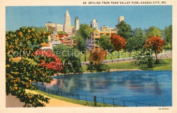 Kansas City Missouri Skyline from Penn Valley Park