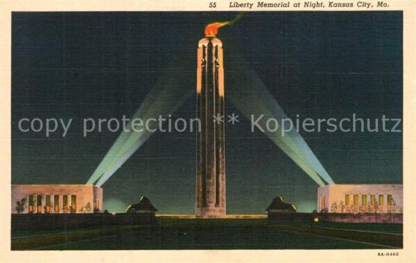 Kansas City Missouri Liberty Memorial at night