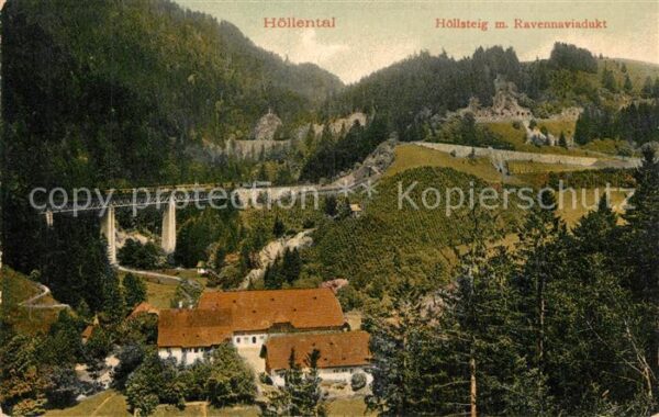 Hoellental Schwarzwald Höllsteig mit Ravennaviadukt