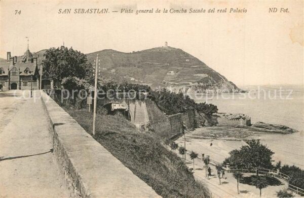 San Sebastian  Pais Vasco ES Vista general de la Concha Sacada del r