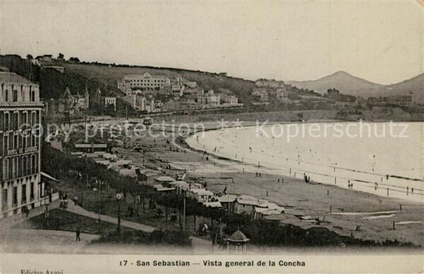 San Sebastian  Pais Vasco ES Vista general de la Concha