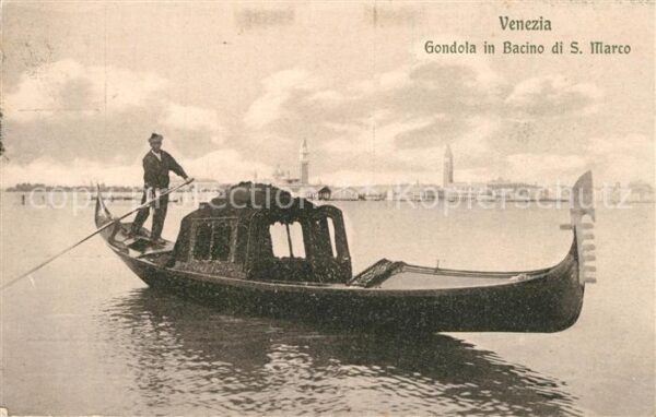 Venezia Venedig Gondola in Bacino di San Marco