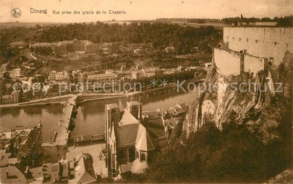 Dinant Wallonie Vue prise des glacis de la Citadelle