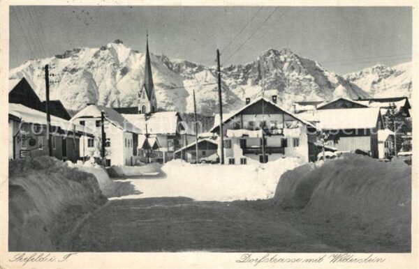 Seefeld Tirol Dorfstraße Wetterstein Winter