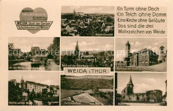 Weida Thueringen Osterburg Sommerbad Ruine Wiedenkirche