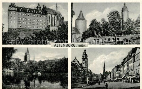 Altenburg Thueringen Schloss Schlosshof Kleiner Teich Markt