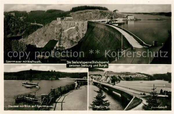 Saalburg Saale Saaletalsperre Sperrmauer Kraftwerk Sta