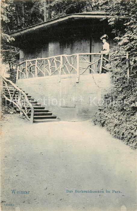 Weimar Thueringen Borkenhäuschen im Park