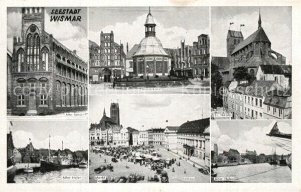 Wismar Mecklenburg Alte Schule Wasserkunst Sankt Nikolai M