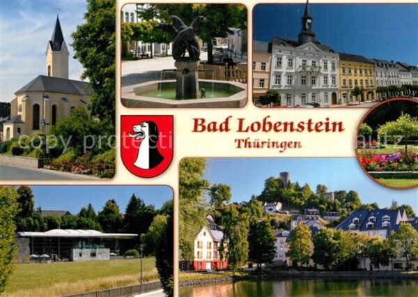 Bad Lobenstein Thueringen Stadtkirche Sankt Michaelis Marktbrunne