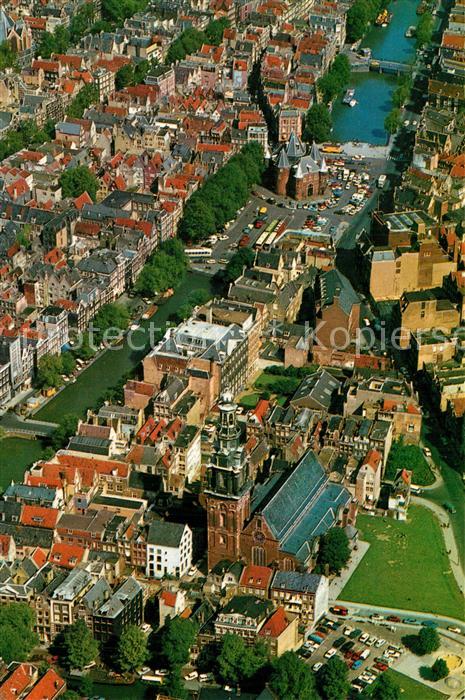 Amsterdam Niederlande Fliegeraufnahme Zuiderkerk Waage