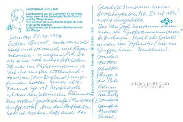 Amsterdam Niederlande Fliegeraufnahme Zuiderkerk Waage – Bild 2