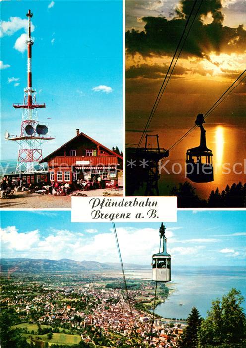 Bregenz Bodensee Pfänderbahn Abendstimmung