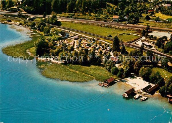 Toeschling Poertschach Woerthersee Fliegeraufnahme Camping Wallerwirt