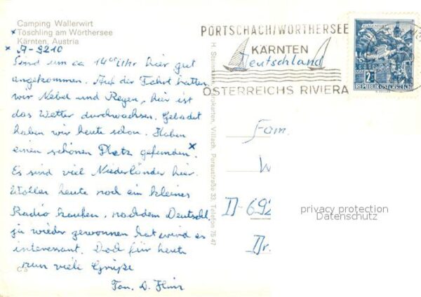 Toeschling Poertschach Woerthersee Fliegeraufnahme Camping Wallerwirt – Bild 2