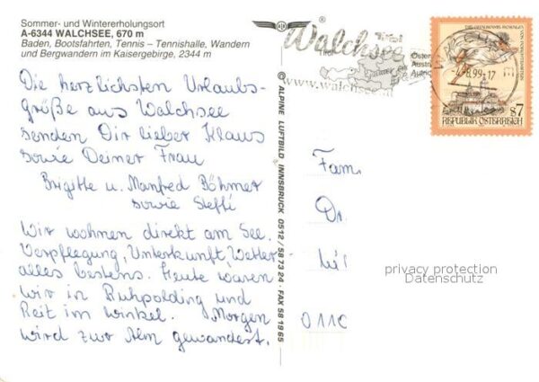 Walchsee Tirol Fliegeraufnahme Camping Seespitz – Bild 2