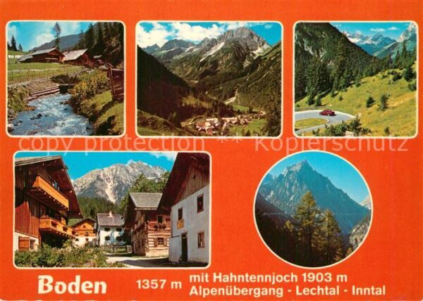 Boden Pfafflar Panorama Hahntennjoch Alpenübergang Lec