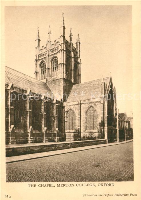 Oxford Oxfordshire Chapel Merton College