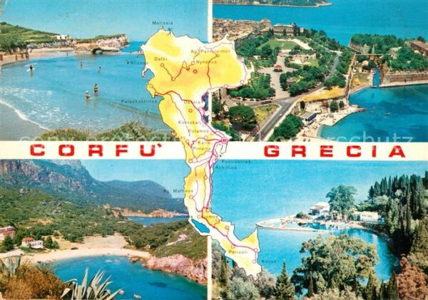 Korfu Corfu Fliegeraufnahme