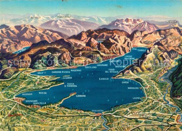Lago di Garda Panoramakarte