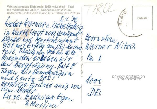 Elbigenalp Winterlandschaft Wetterspitze Sonnenkog – Bild 2