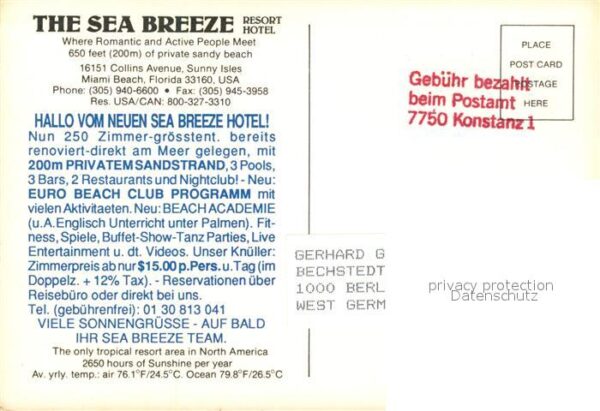 Miami Beach The Sea Breeze Resort Hotel – Bild 2