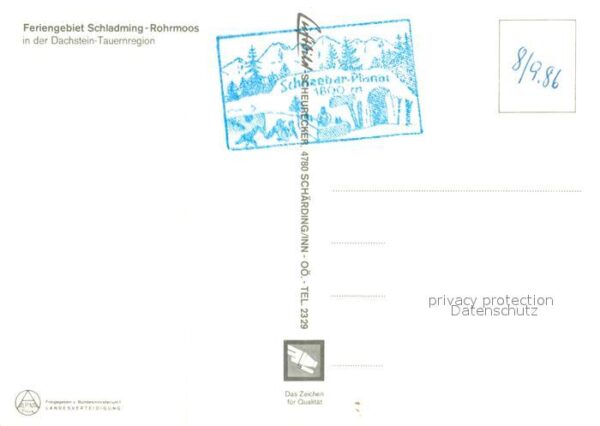 Schladming Obersteiermark Feriengebit Rohrmoos Panoramakarte – Bild 2