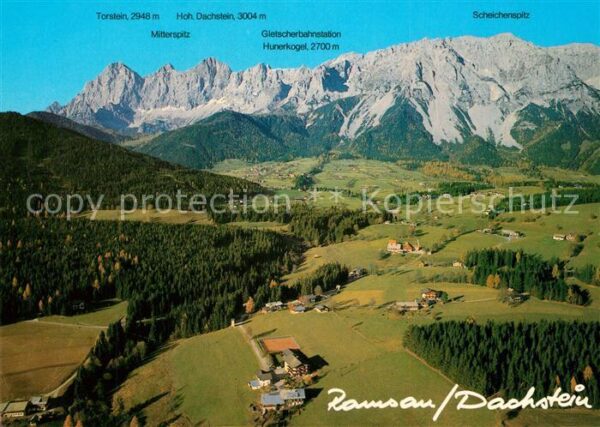 Ramsau Dachstein Steiermark Fliegeraufnahme Bergkette