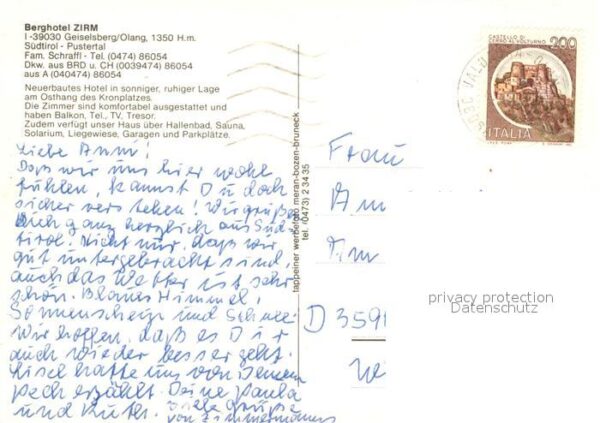 Geiselsberg Olang Berghotel Zirm – Bild 2